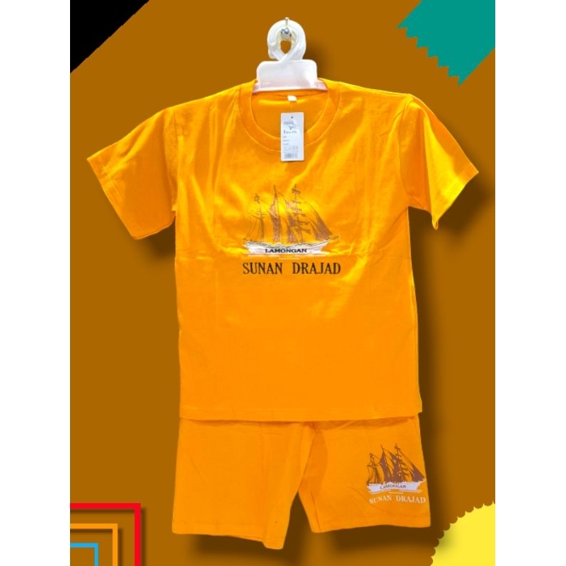 SUNAN DRAJAT Setelan Kaos Anak Laki Laki/Perempuan | Baju Setelan Anak Sunan Drajat Usia 1-10 tahun