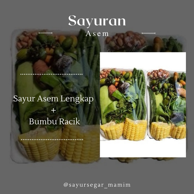 

SAYUR ASEM LENGKAP DENGAN BUMBU RACIK