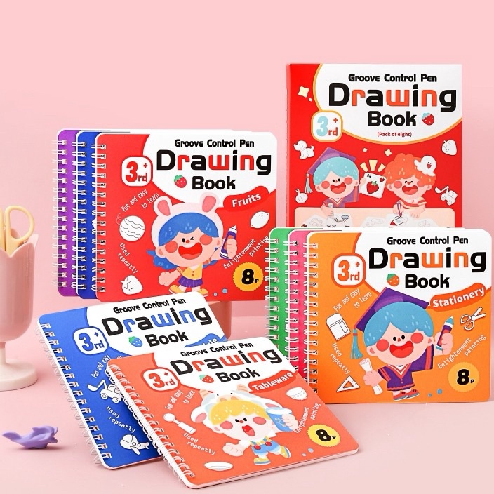 

SPESIAL DISCOUNT DRAWING BOOK 1 Paket isi 4 BUKU PULPEN Buku Mewarnai Anak Coloring Book Berbagai Tema Buku Gambar Mewarnai