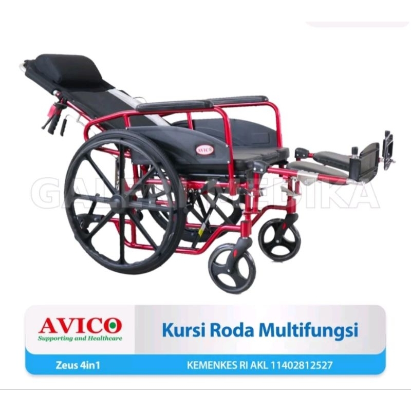 Kursi roda medern mewah Avico Zeus 4 in 1