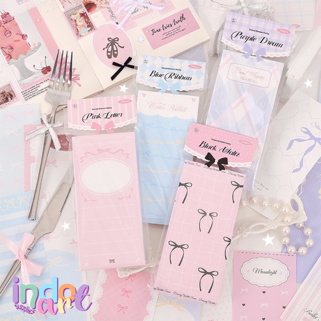 

(IAS) KK1 - Material Paper Memo Pad Kertas Journaling Scrapbook Isi 100 pcs