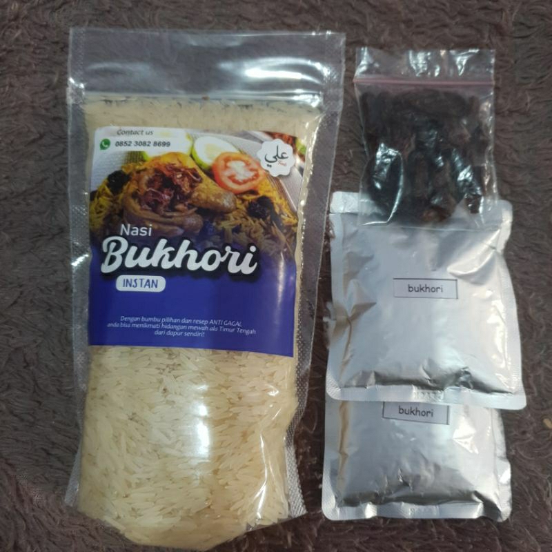 

BASMATI ASLI/PAKET INSTAN 400gr + BUMBU ARAB BUKHARI+ KISMIS DARK RAISIN SULTAN TIMUR TENGAH