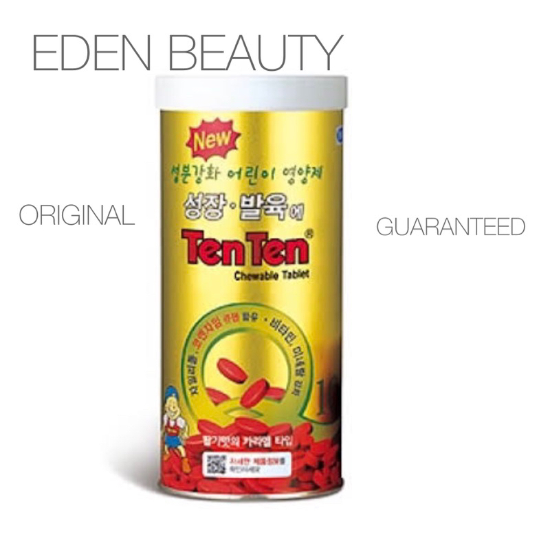 ORIGINAL 120pc Tenten Growth Vitamin Supplement Chewable Tablet Peninggi Badan Terbaik Aman Hanmi