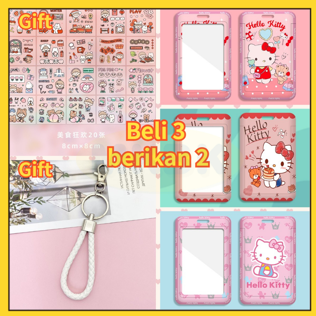 ⭐ MKBK ⭐ Id Card Lucu Case Id Card Kainkan id Layerd Id Card Wadah Id Card Id Card Holder Lucu Tempa