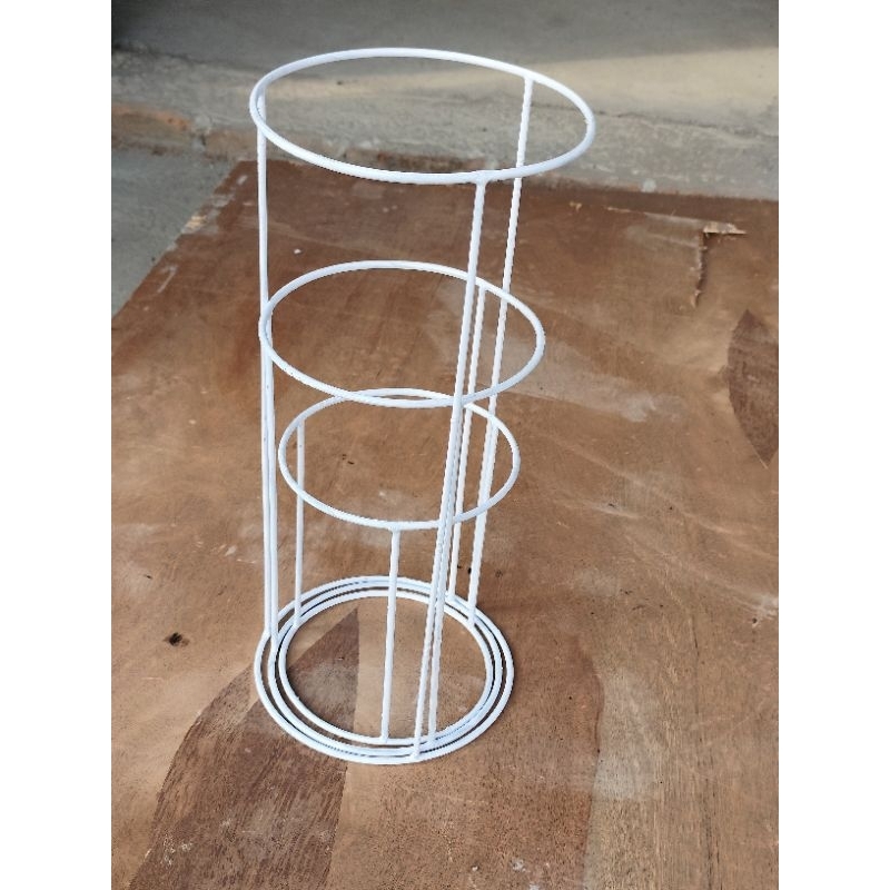 1 Set,3 Pcs Rak Pot Bunga Susun, Standing Pot Besi, Rak Minimalis 6mm