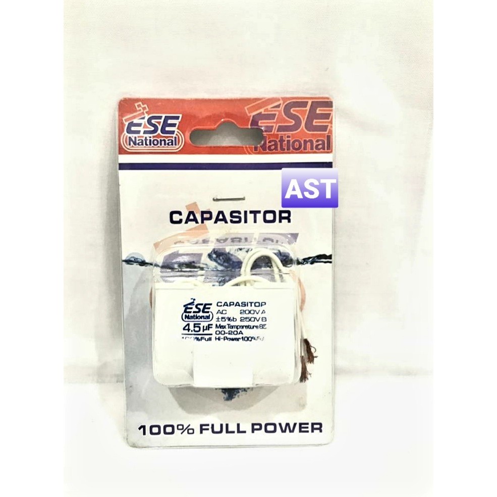 KAPASITOR KOTAK KABEL 4,5 UF BLISTER - CAPASITOR KOTAK / ESE NATIONAL