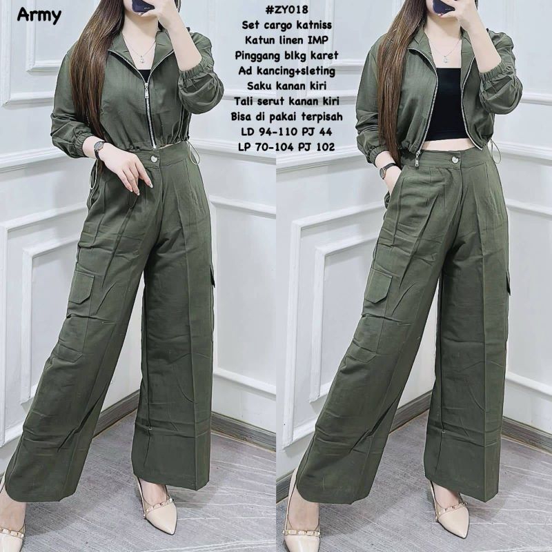 VI ZY018 Setelan cargo katniss