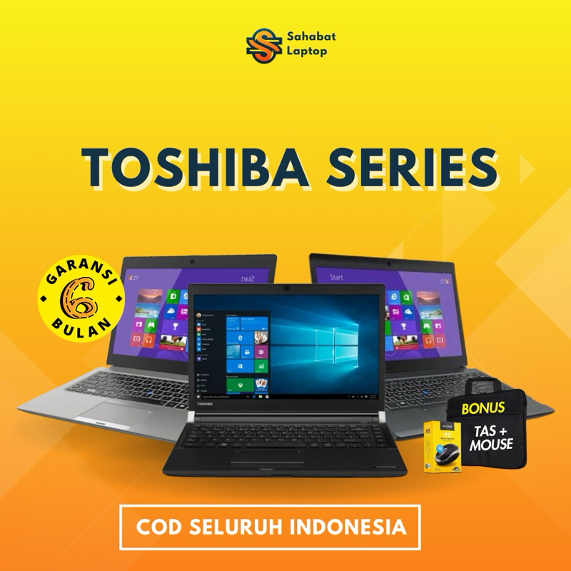 Laptop Toshiba Core i3/i5/i7 RAM 4/8 GB SSD 128/256/512GB Original Bergaransi
