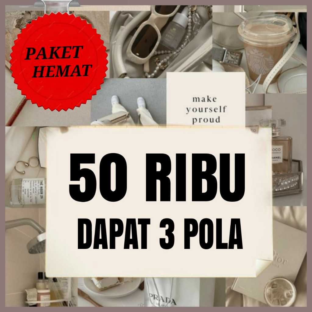 ( PAKET HEMAT ]  50  Ribu Dapat 3 Pola Baju & Pola Gamis Dll | Pola Instan | Pola Jahit I no 0812854