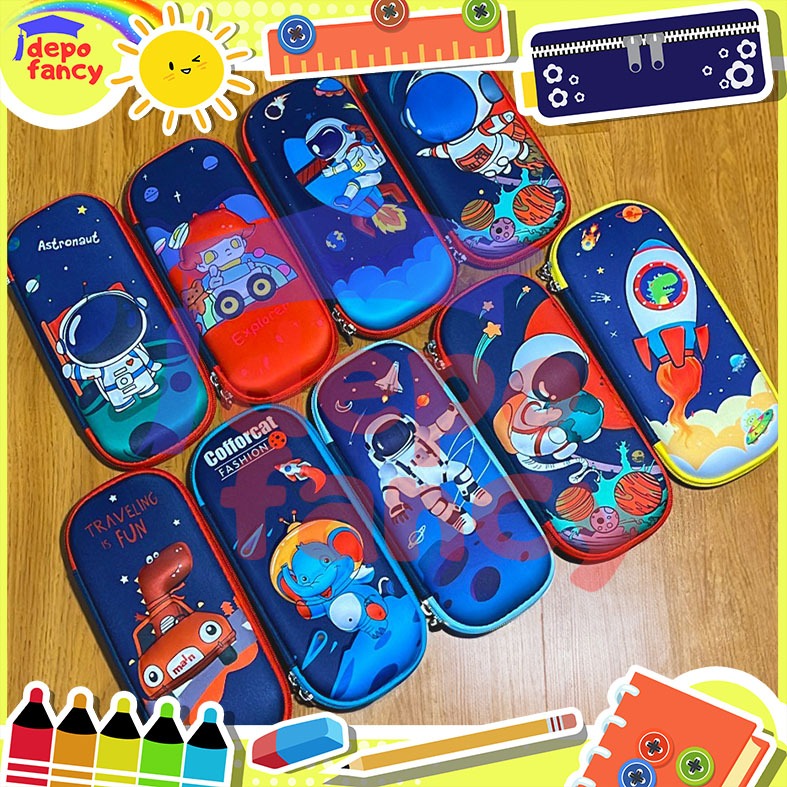 

Kotak Pensil 1 Resleting HARD CASE Gambar Timbul SH-6688 / Tempat Pensil / Tepak Pensil / Box Pencil / Boks Pensil