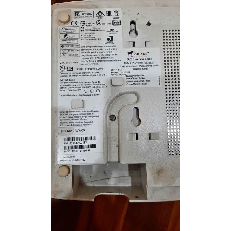 router wifi ruckus r610 second