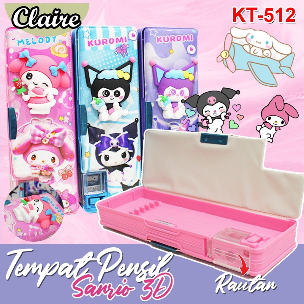 

KOTAK PENSIL ANAK / KOTAK PENSIL SANRIO 3D / TEMPAT PENSIL TERBARU