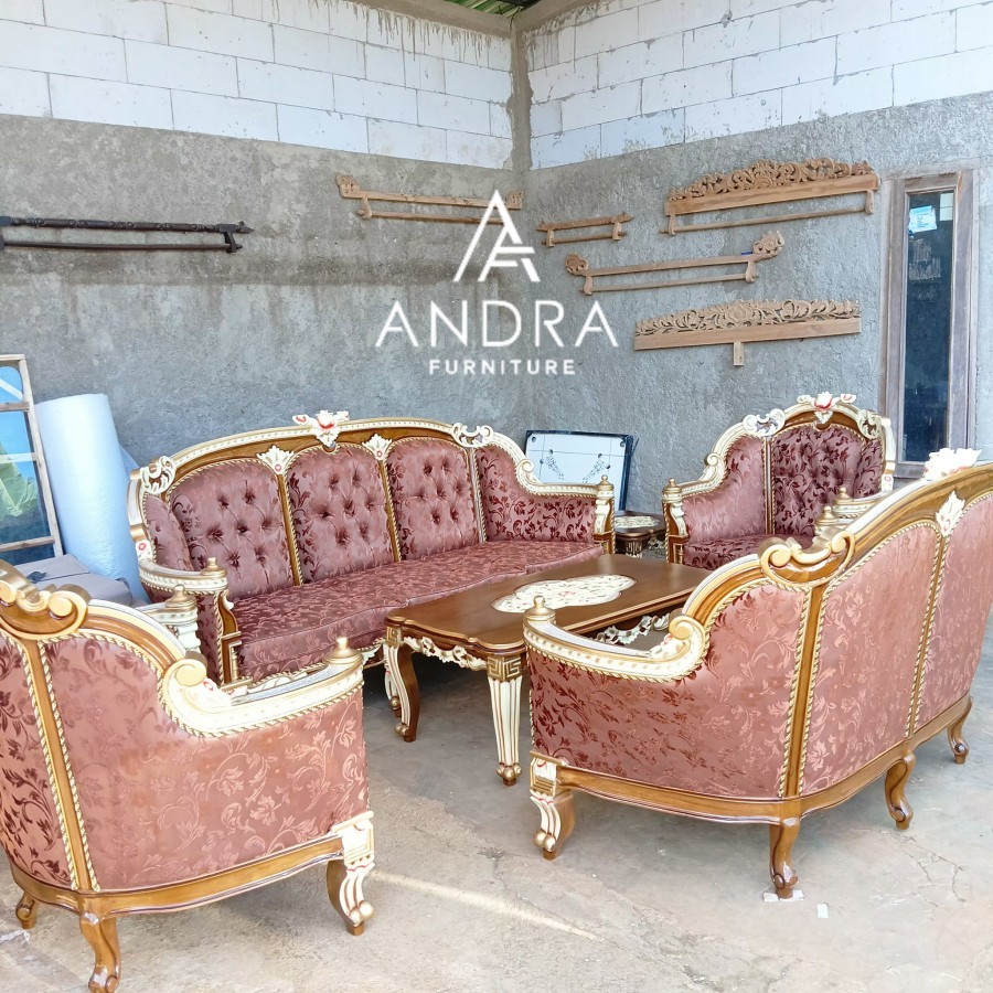 sofa kursi tamu sultan bahan kayu jati set 3211+meja,sofa sultan mewah