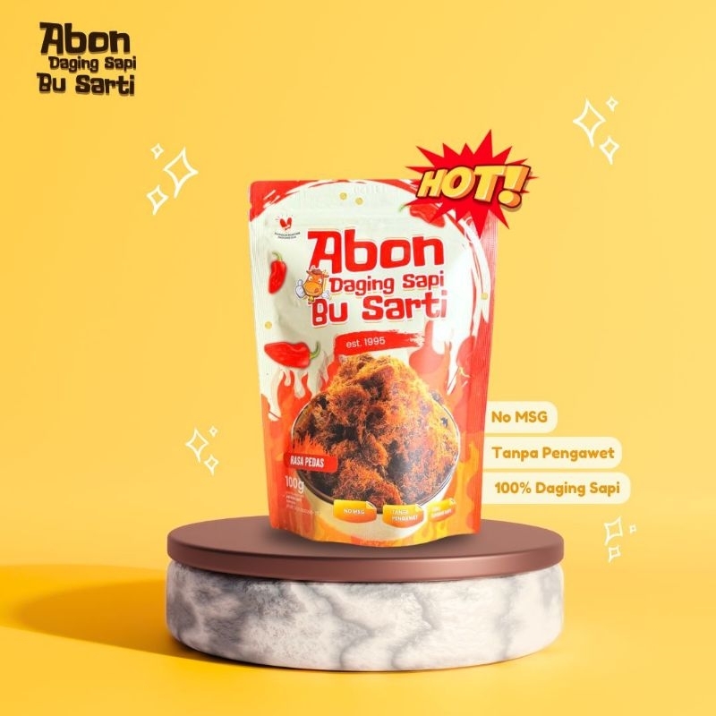 

[PREMIUM PACKAGING] - Abon Sapi Bu Sarti - Pedas/Spicy 100gr
