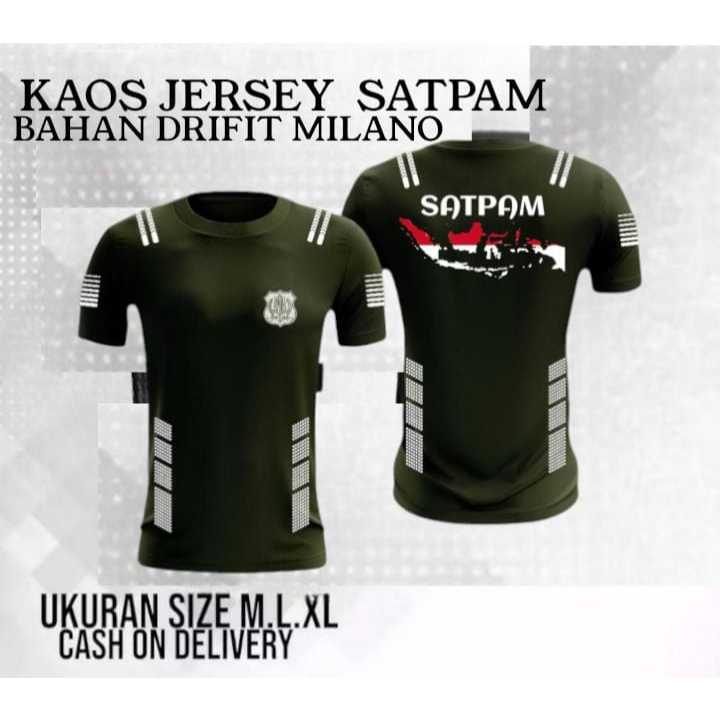 jersey Satpam /kaos satpam/kaos olahraga Satpam/bqahan dryfit milano