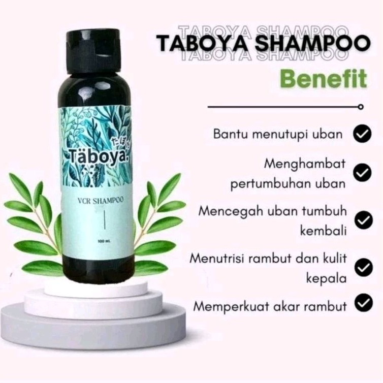 SHAMPOO PENUMBUH RAMBUT TABOYA VCR ASLI ORIGINAL SHAMPOO MENCEGAH RONTOK