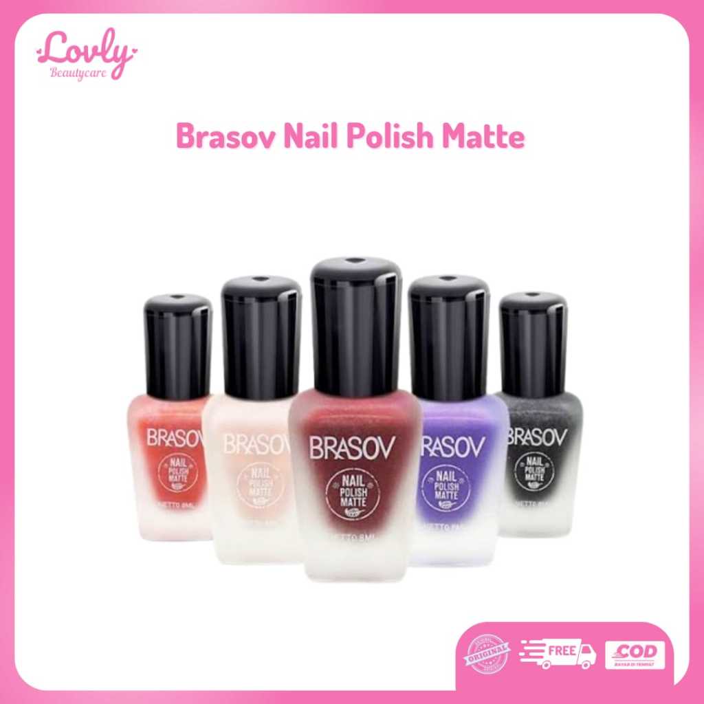 BRASOV Kutek Matte - Nail Polish Matte Cat Kuku BPOM Color Mix