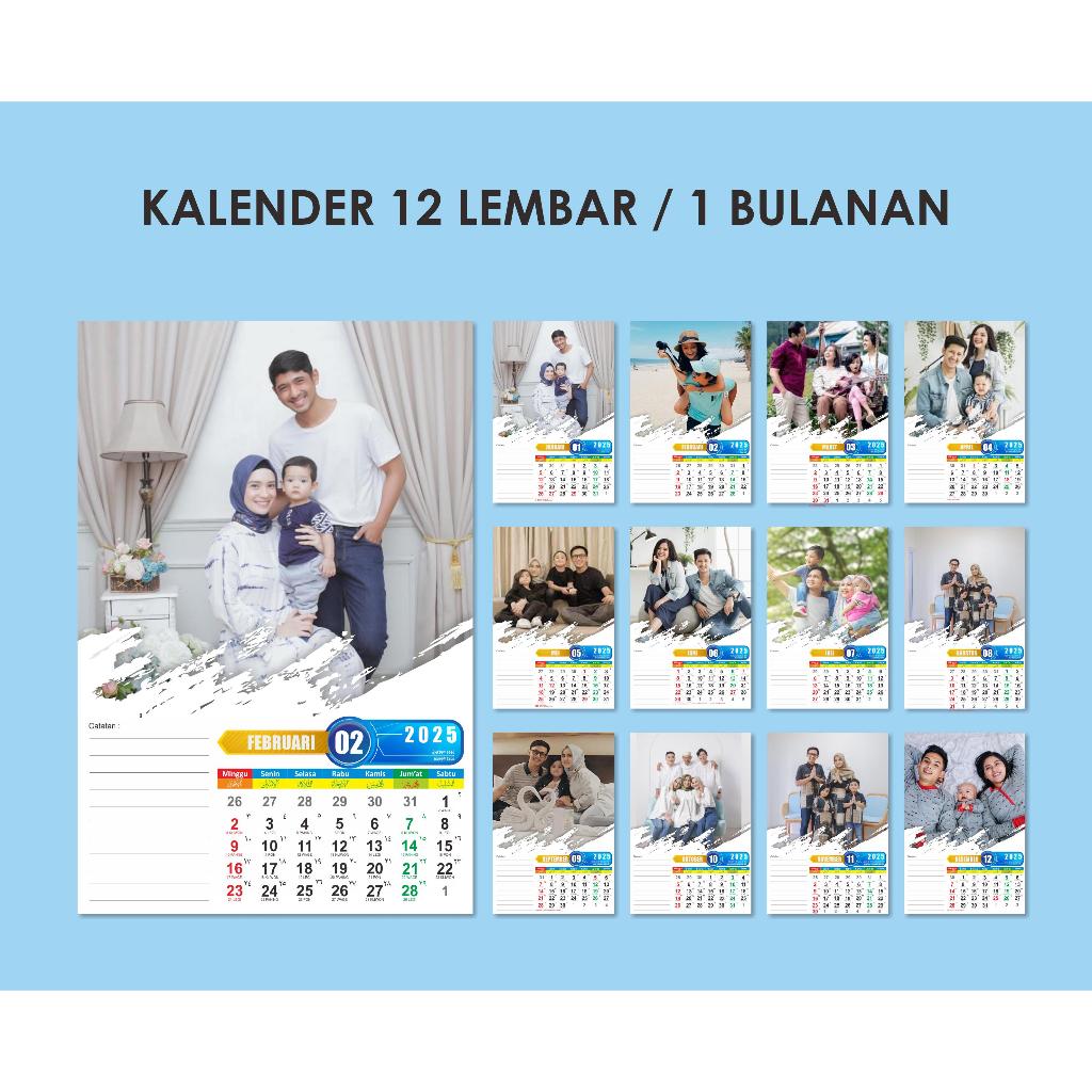 

KALENDER DINDING ISI 12 LEMBAR | KALENDER DINDING 2025 | KALENDER FOTO | KALENDER CUSTOM