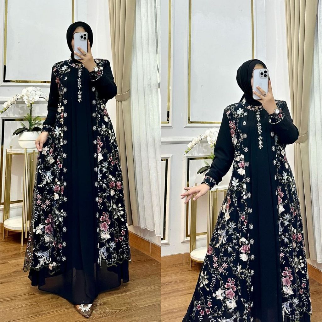 NEW  KANAYA DRESS KONDANGAN BRIDESMAID DRESS WANITA MUSLIM DRESS PESTA MATT CERUTY BABYDOLL MIX TILE