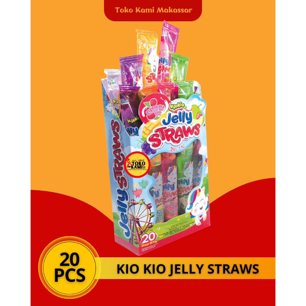 

Jelly Kiokio Straws Sedotan HALAL 20 pcs 400gr BOX