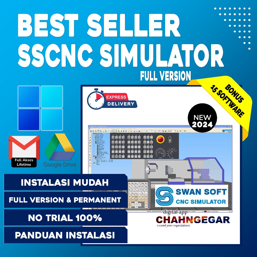 Nanjing Swansoft SSCNC Simulator 2024 Full Permanen Software Simulasi Desain CNC