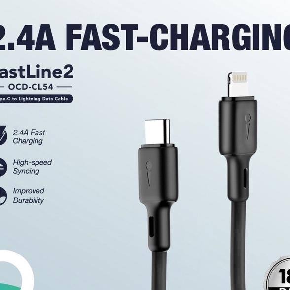 KABEL DATA ORAIMO TYPE C TO LIGHTINING 2.4A FAST CHARGING OCD-CL54
