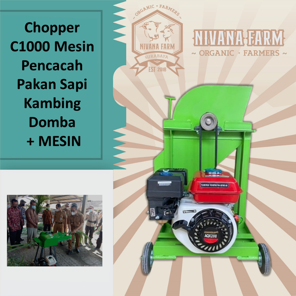 Chopper C1000 Mesin Pencacah Pakan Sapi Kambing Domba   + MESIN