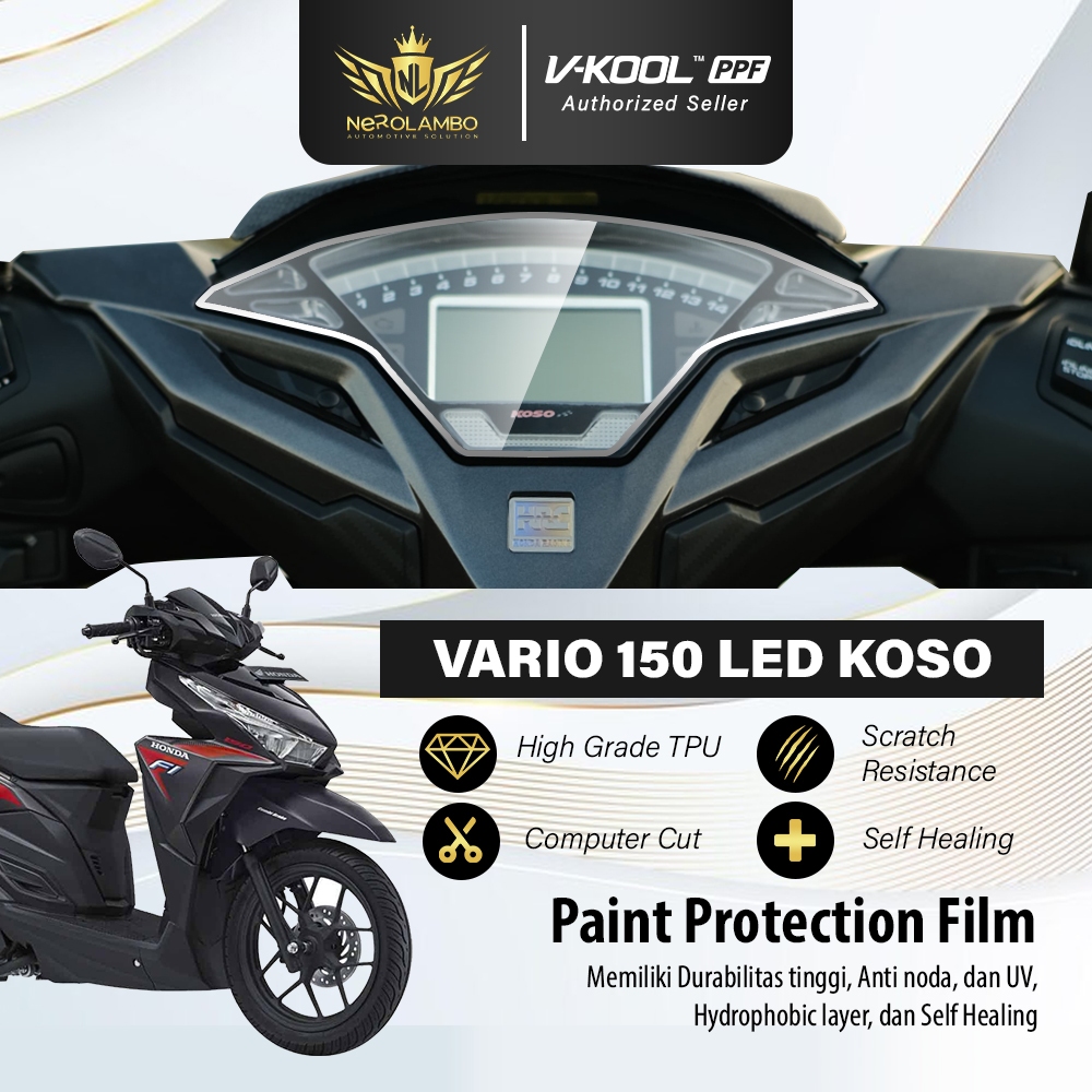 VKOOL PPF Speedometer Anti Sunburn Honda Vario 125 KOSO LED OLD | Nero Lambo Official