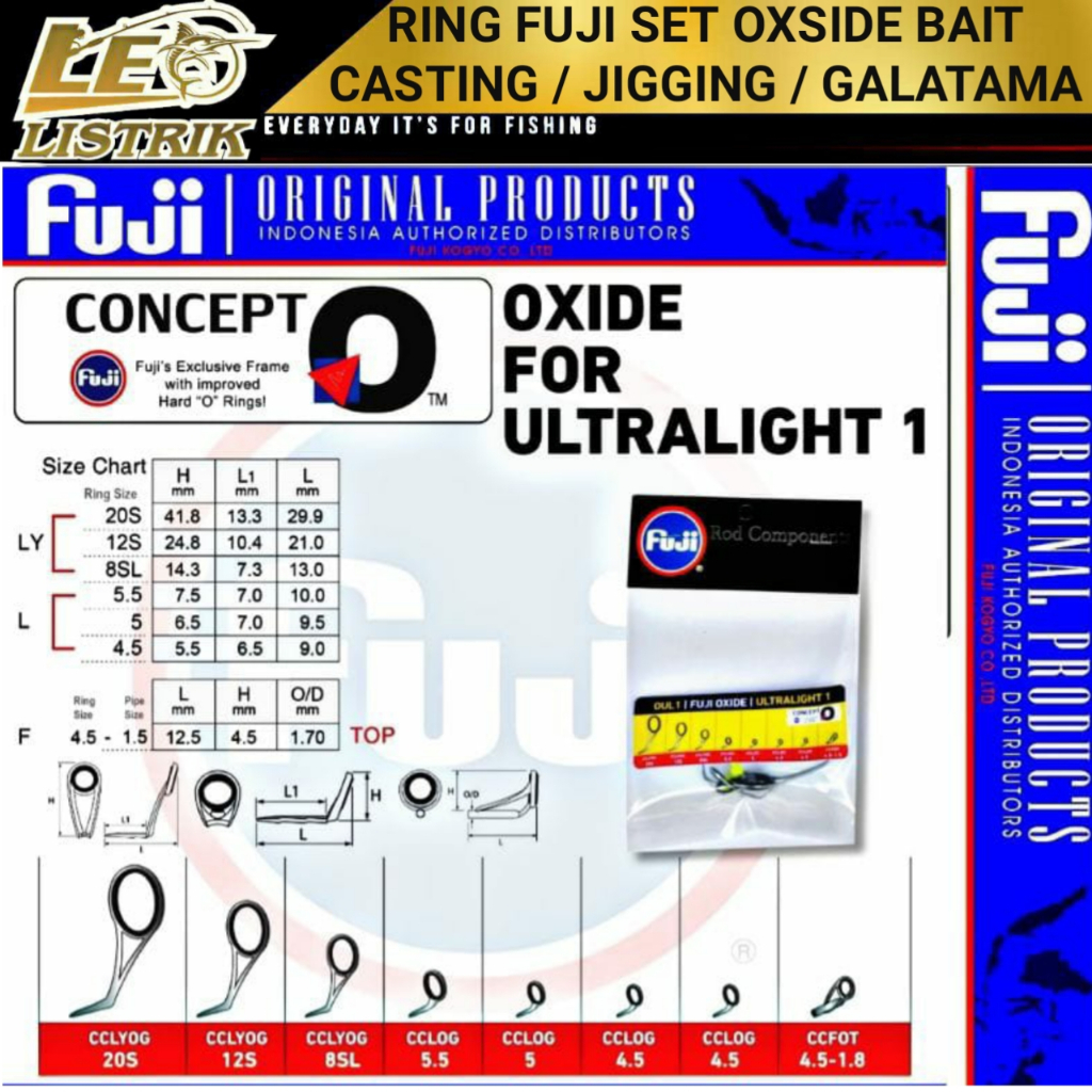 RING FUJI OXIDE 1SET CASTING / JIGGING / ULTRALIGHT /BAITCASTING RING FUJI TERLARIS