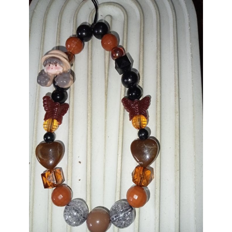 BLACK BROWN STRAP PHONE/STRAP HP HITAM/STRAP HP COKELAT/STRAP POCHA