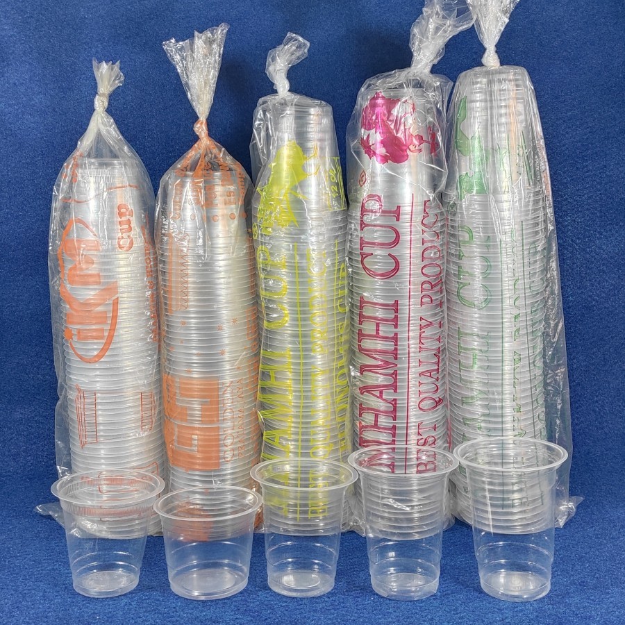 GELAS PLASTIK MURAH CUP GELAS OZ 10OZ | 12OZ | 14OZ | 16OZ | 18OZ | 22OZ MEREK RANDOM (SG / WITA / M