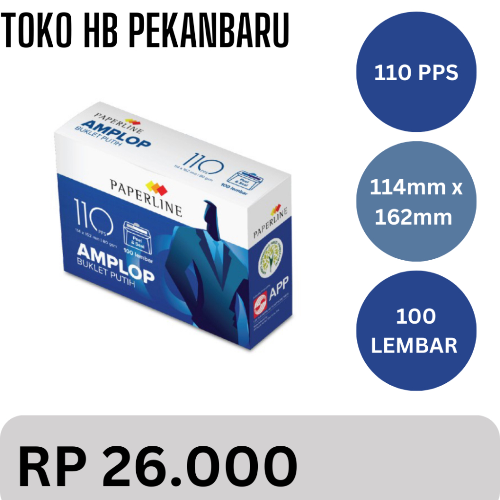 

Amplop Putih Polos PAPERLINE 110 PPS