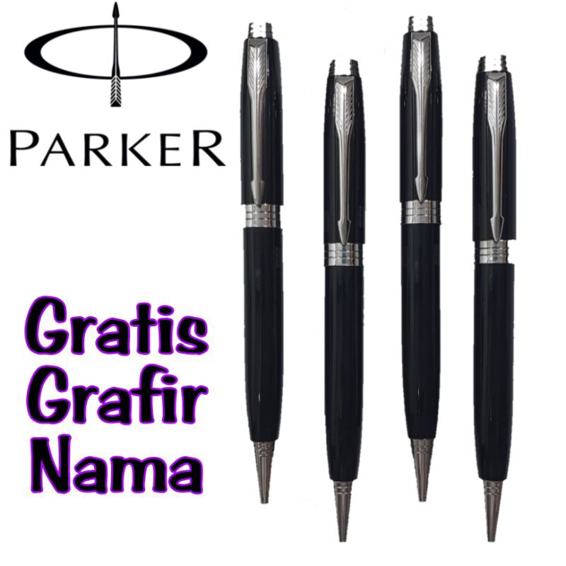 

bussiness pen parker bp pulpen bolpoin exclusive gratis grafir nama/logo