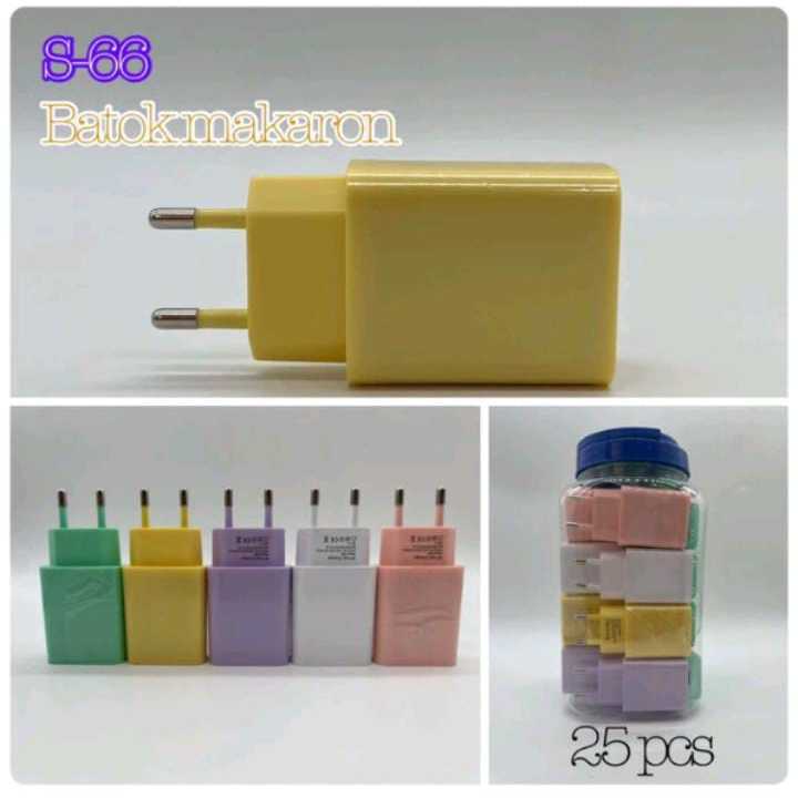 Batok Charger Macaron 3.1A Amper Fast Fast Charger Charging Kepala Batok Charger 1TOPLES ISI 25PCS A