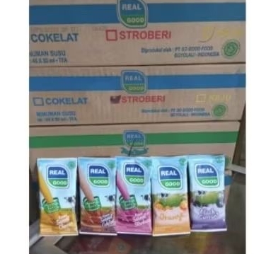 

1 KOTAK isi 60 pcs SUSU REAL GOOD/ SUSU BANTAL ANEKA RASA