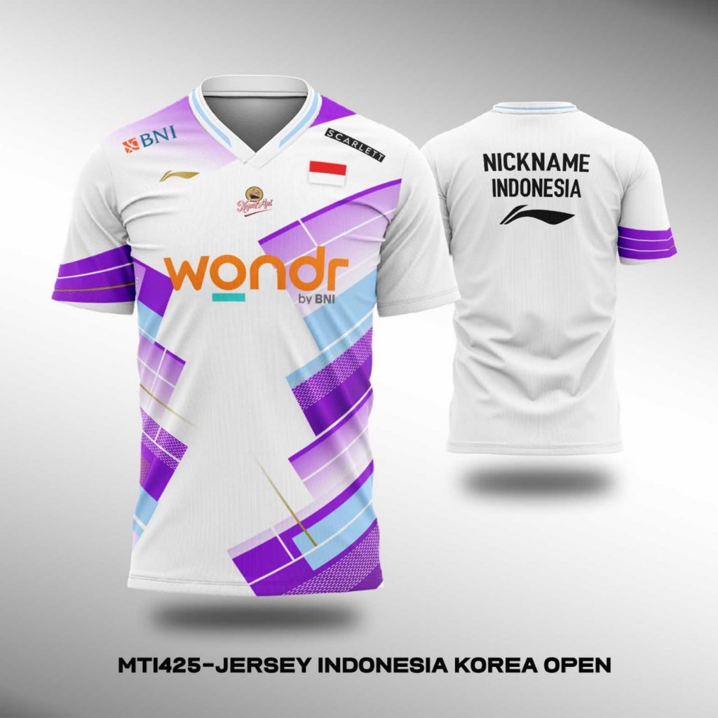 Jersey Badminton Bulu Tangkis Indonesia Korea Open