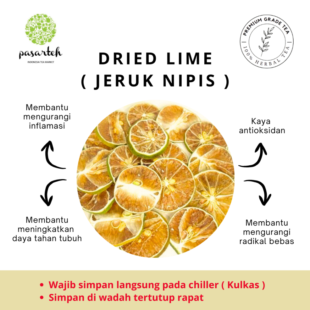 

[Pasarteh Sample Pack] Dried Lime Fruit | Jeruk Nipis Kering | Lime Slice - 10 gram