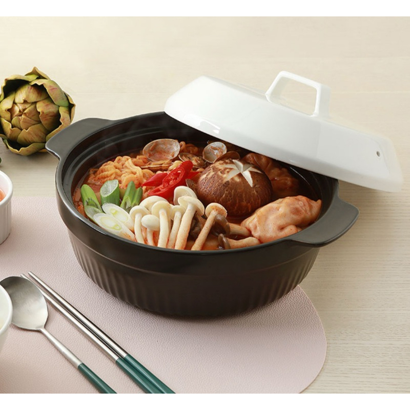 Saint James L Casserole with cover Zen Cook Pleats Korean Cook Bowl