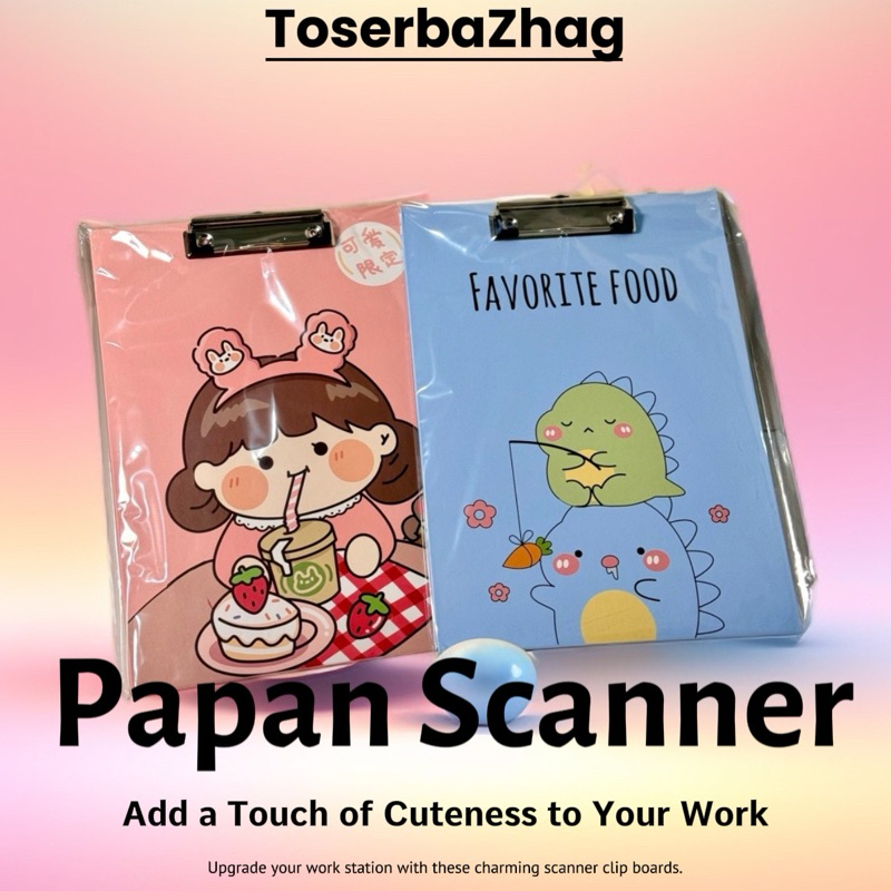 

Papan Scanner / Clipboard A4 Papan Jalan Aesthetic Papan Ujian PVC Folder File Alat Tulis Sekolah