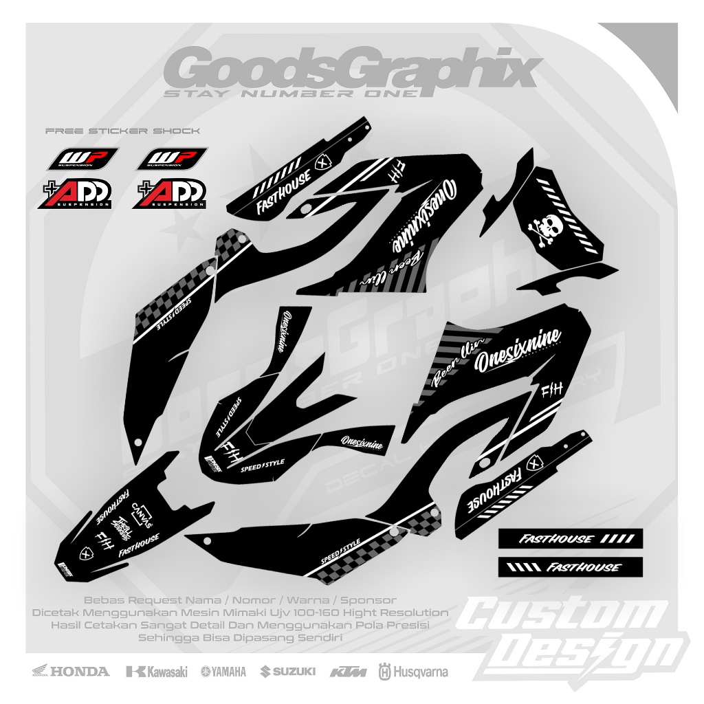Decal Wr 155 Hologram Uv Premium - Decal Yamaha Wr 155 Superglossy
