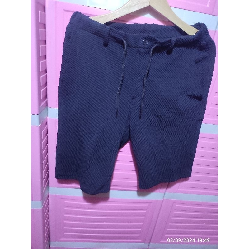 Celpen cowok tete homme Bahan wafel Hitam