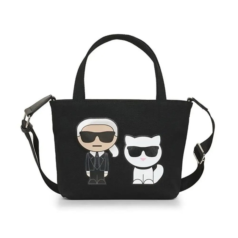 Tas tote canvas crossbody sling bag wanita original karl lagerfeld kristen canvas tote new original 