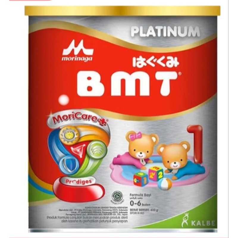 morinaga BMT 1 Platinum Susu bubuk Formula Bayi 0-6 Bulan Plain 800 gram