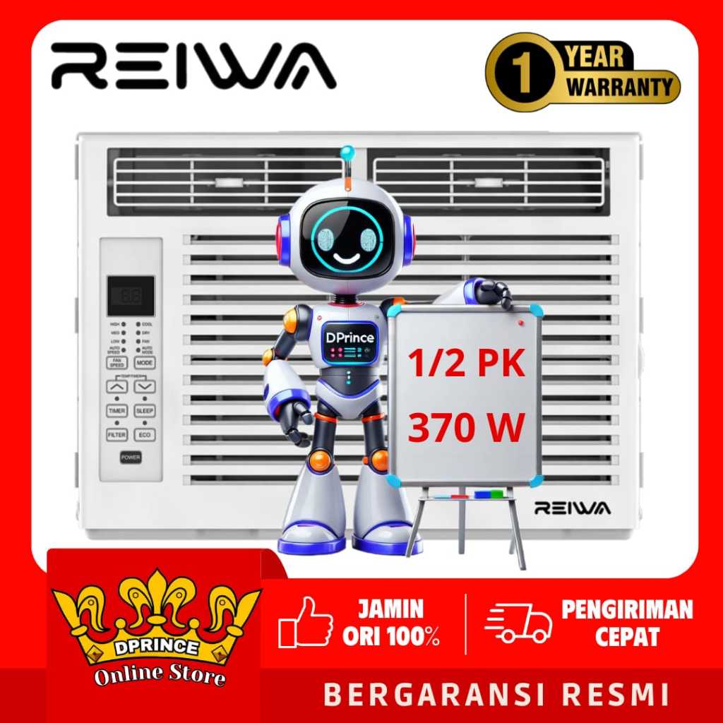 REIWA AC Window 1/2 PK 370 watt CW-0501RA