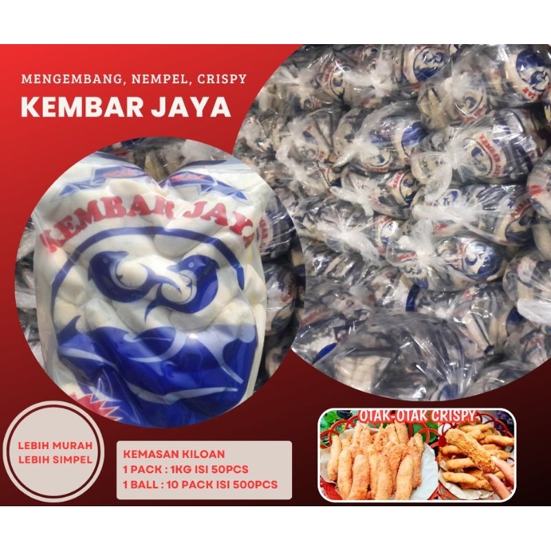 

Otak Otak Kembar Jaya Per Ball Kemasan 1kg isi total 500pcs Fresh Mengembang Nempel Crispy bisa kirim langsung free ongkir
