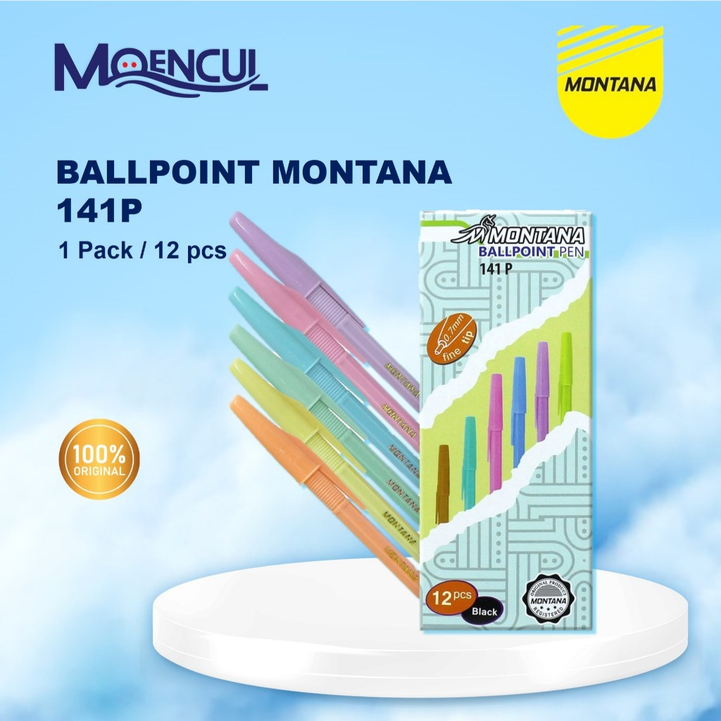 

1 Pack /12 Pcs Pen Montana 0.7 Mm 141P / Pulpen / Pen Montana / Pen / Pena / Moencul