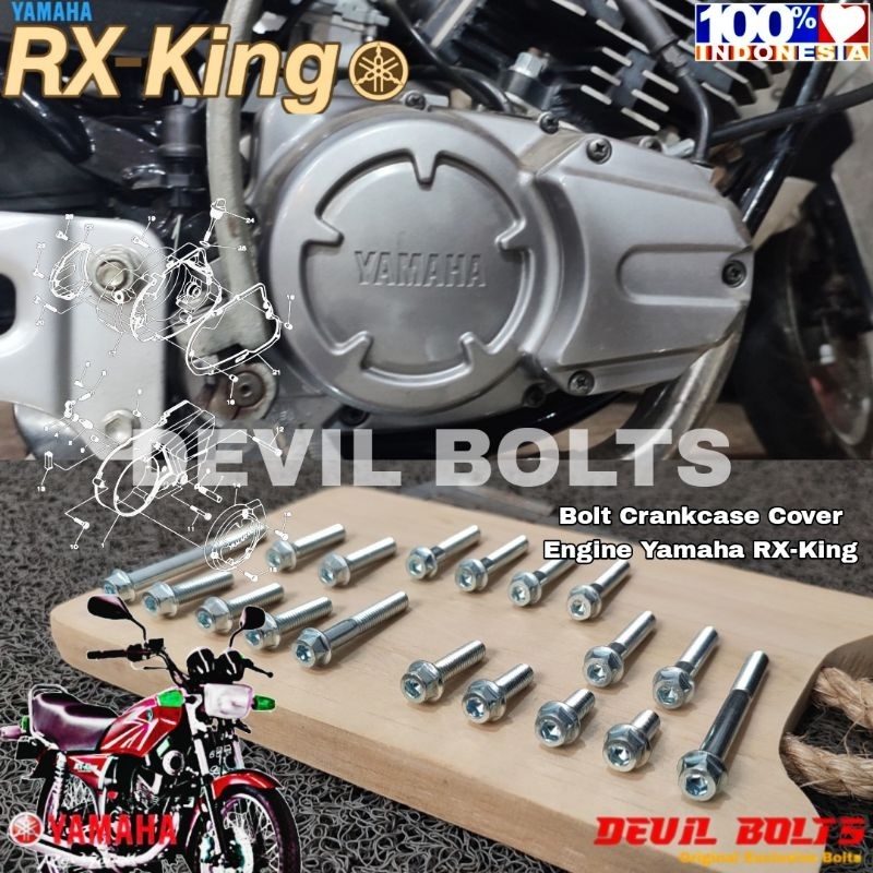 Baut Crankcase Cover Engine Yamaha RX King /Baut Bak Mesin RX king
