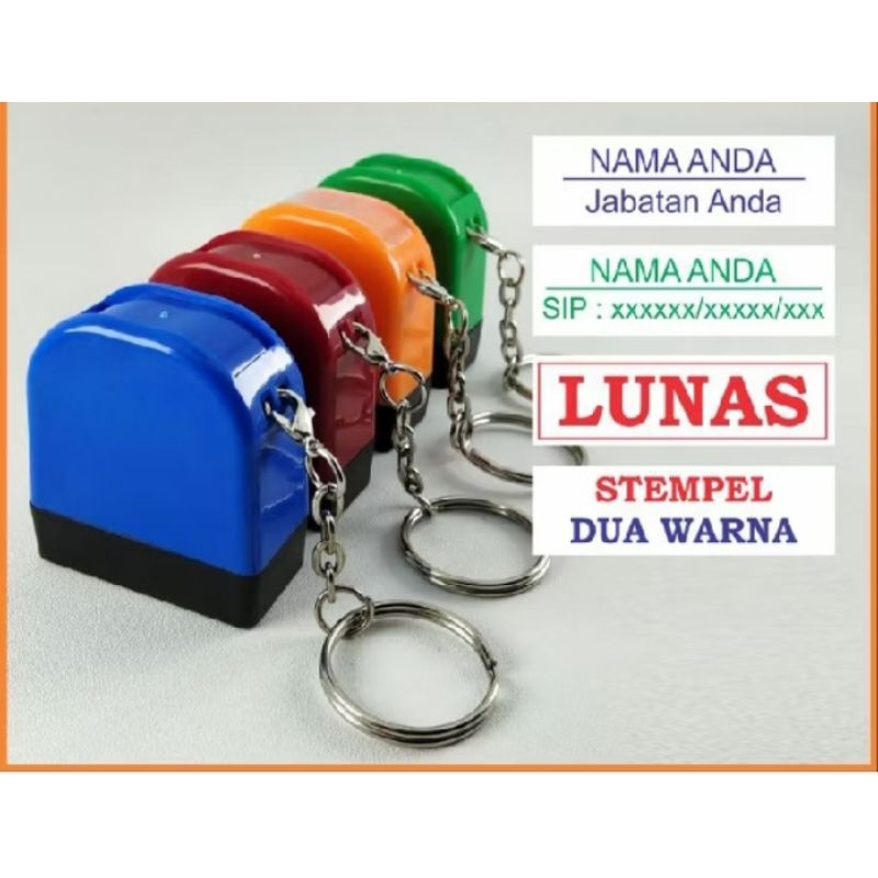 

Stempel plastik permanen free 1 btl Refil.Custom desain