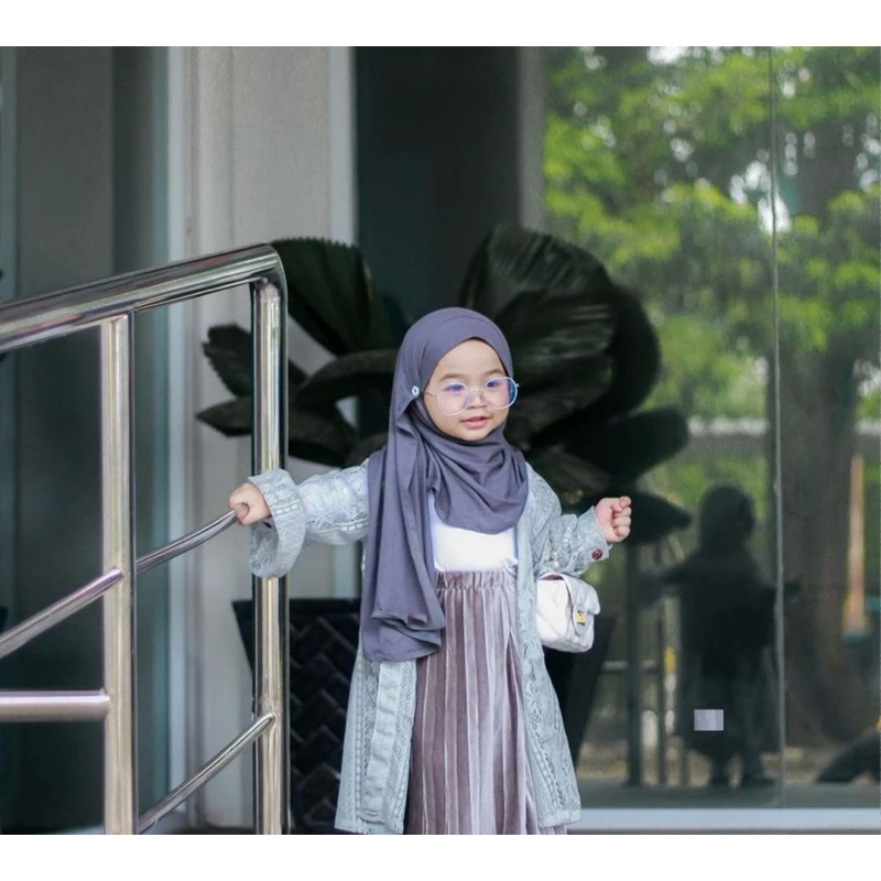 Pashmina Instan Kancing Anak 3 - 8 tahun