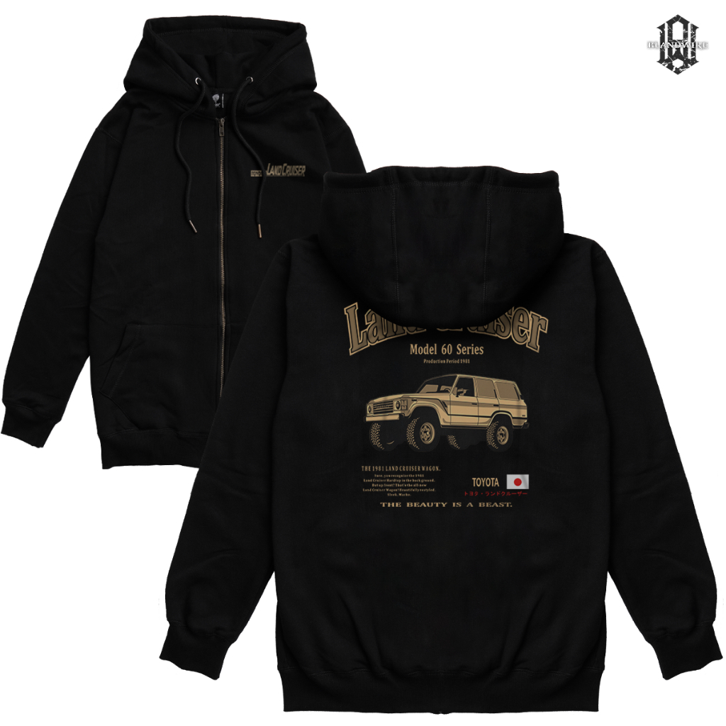 Jaket Zipper Otomotif Kan Cruiser Wagon Premium Eksklusif | Jaket Otomotif Mobil Land Cruiser | Cott
